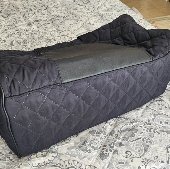 DSW Navy Blue Quilted Weekender duffel bag - Picture 4 of 6